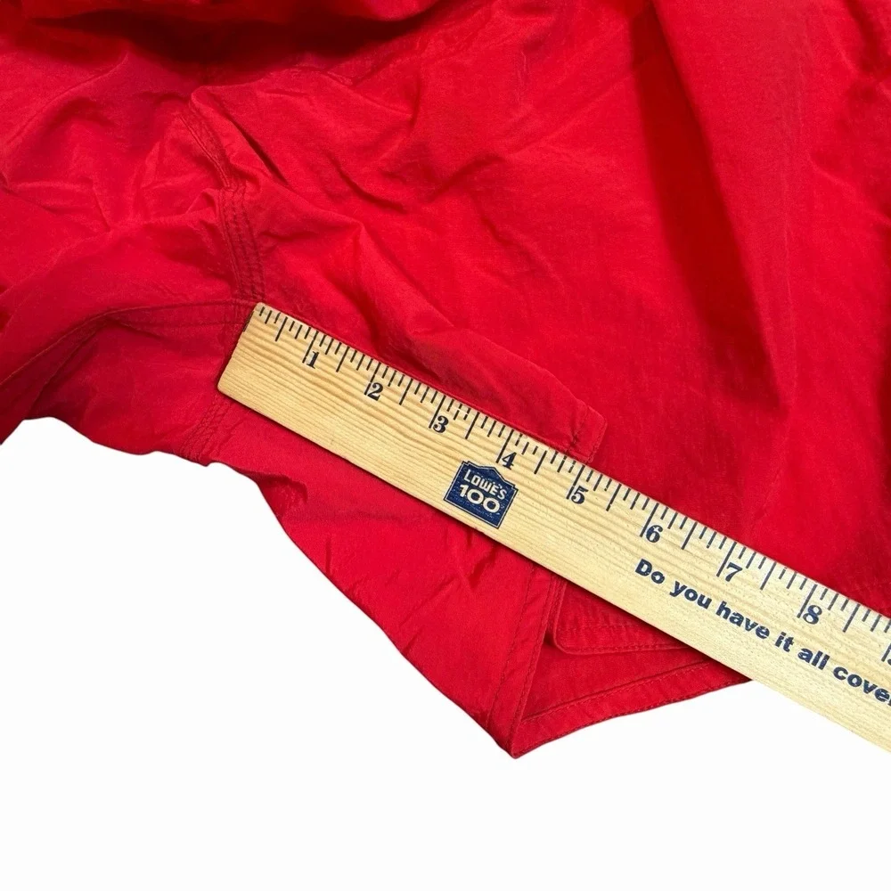 Vtg Hobie Swim Trunks Board Surf Shorts Hawaiian Hibiscus 90s‎ Cargo Pocket Red